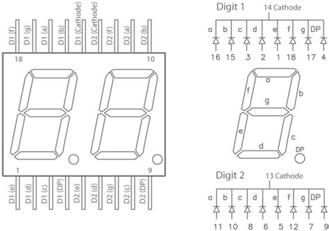 2 digit seven segment display datasheet|dual 7 segment display.